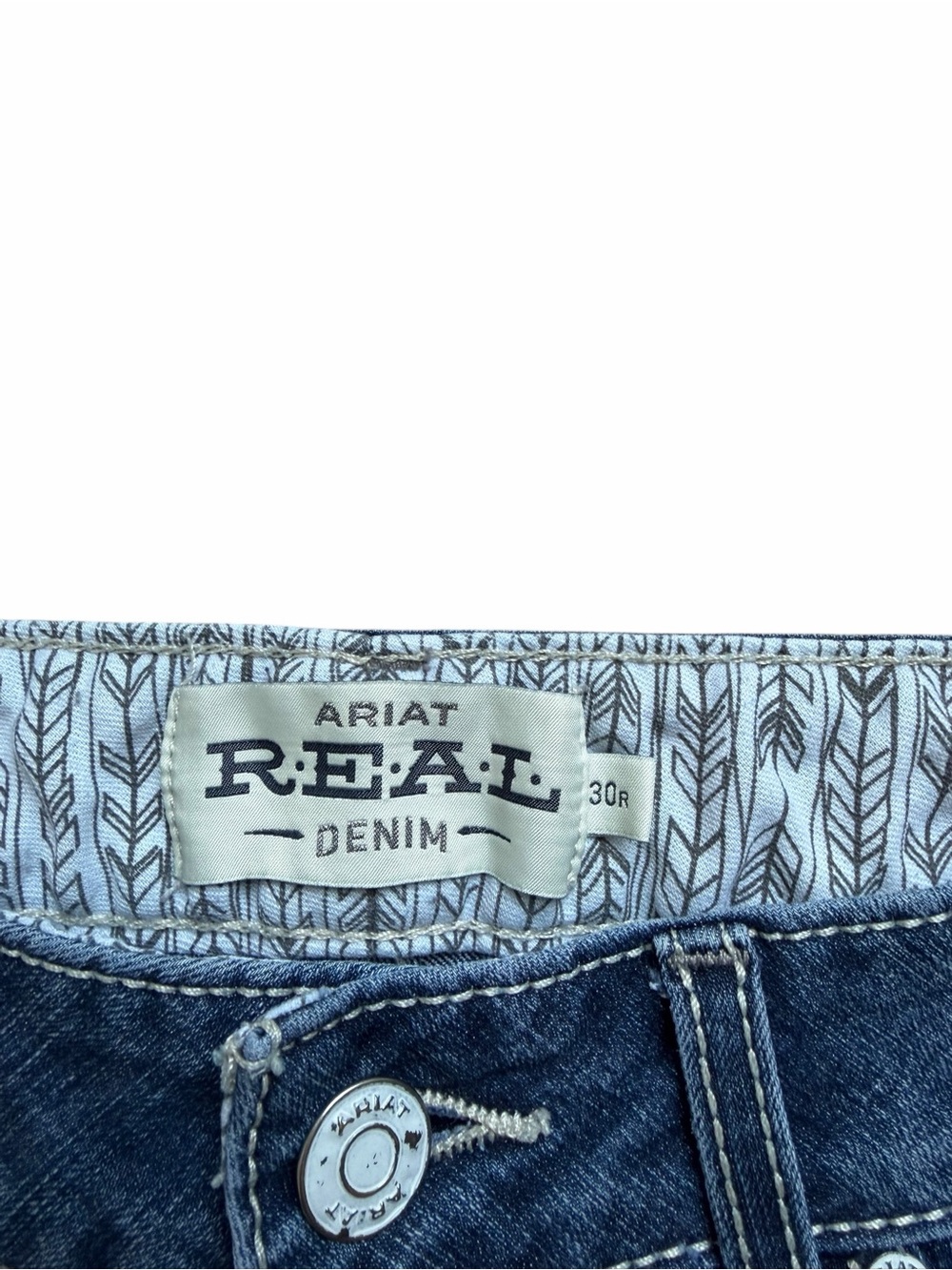 Ariat R.E.A.L Denim Mid Rise Bootcut Jeans Womens 30 Blue Stretch Fit Western - Picture 2 of 6